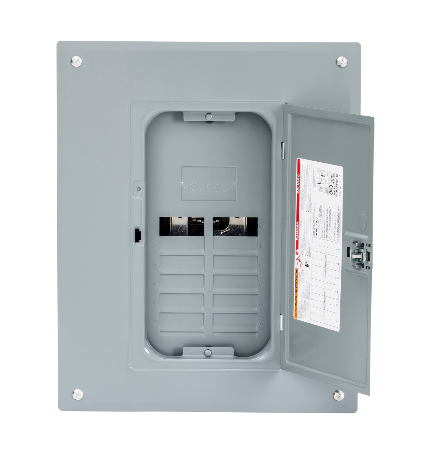 Square D Homeline 125-Amp 8-space load center - front view