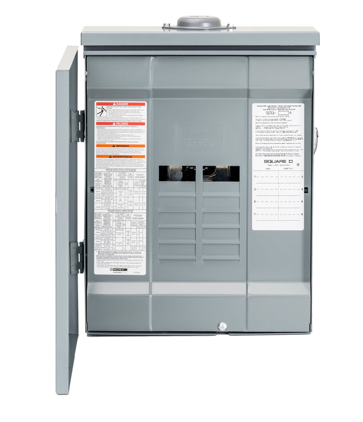 Square D Homeline 125-Amp 8-space load center - front view