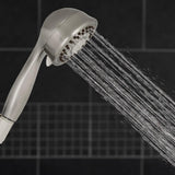 5-Spray 3.5 in. Single Wall Mount Low Flow Handheld Adjustable Shower Head in Brushed Nickel - Super Arbor