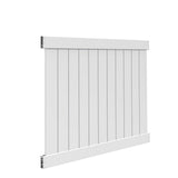 Freedom Hampton 5-ft H x 6-ft W White Privacy Vinyl Fence Panel (Unassembled)
