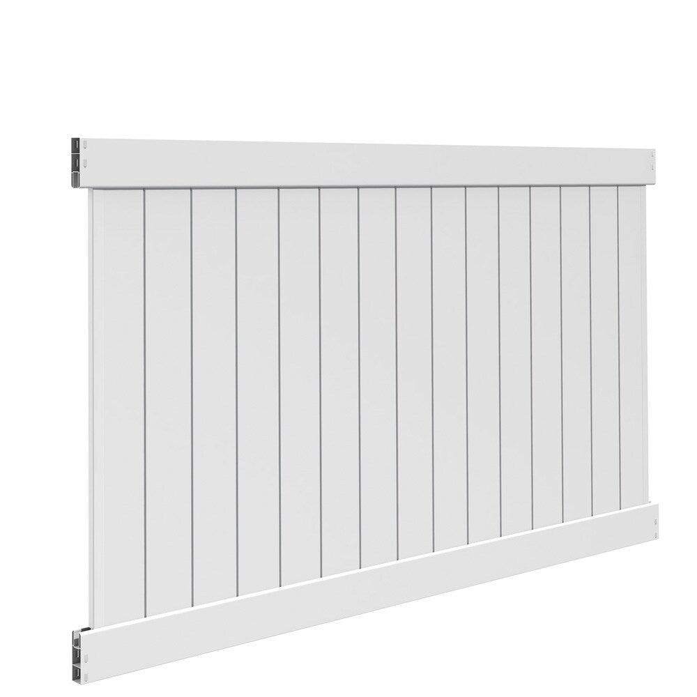 Freedom Bolton 5-ft H x 8-ft W White Privacy Vinyl Fence Panel (Assembled)