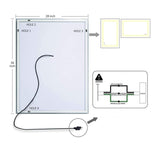 28 in. x 36 in. Frameless Single Wall Mounted Vanity Bathroom LED Mirror/Touch On/OFF Dimmer and Anti-Fog Function
