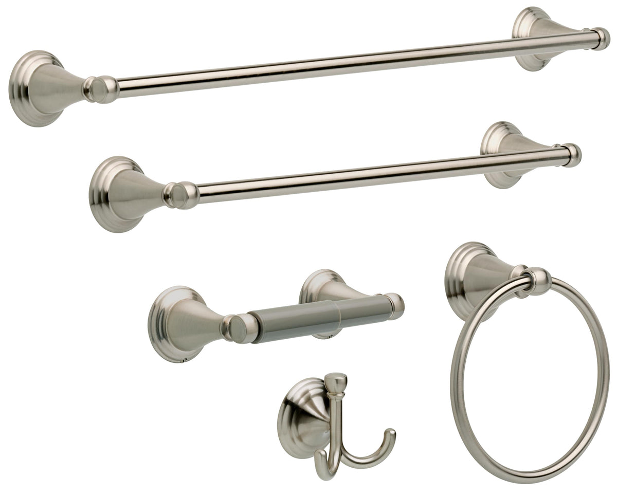 Delta Windemere Brushed Nickel Wall Mount Spring-Loaded Toilet Paper Holder