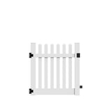 Freedom Lennox 4-ft H x 4-ft W White Vinyl Fence Gate Kit (Unassembled)