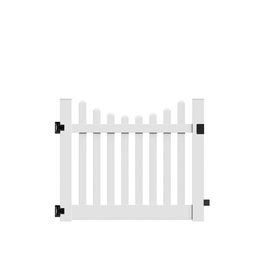 Freedom Lennox 4-ft H x 5-ft W White Vinyl Fence Gate Kit (Unassembled)