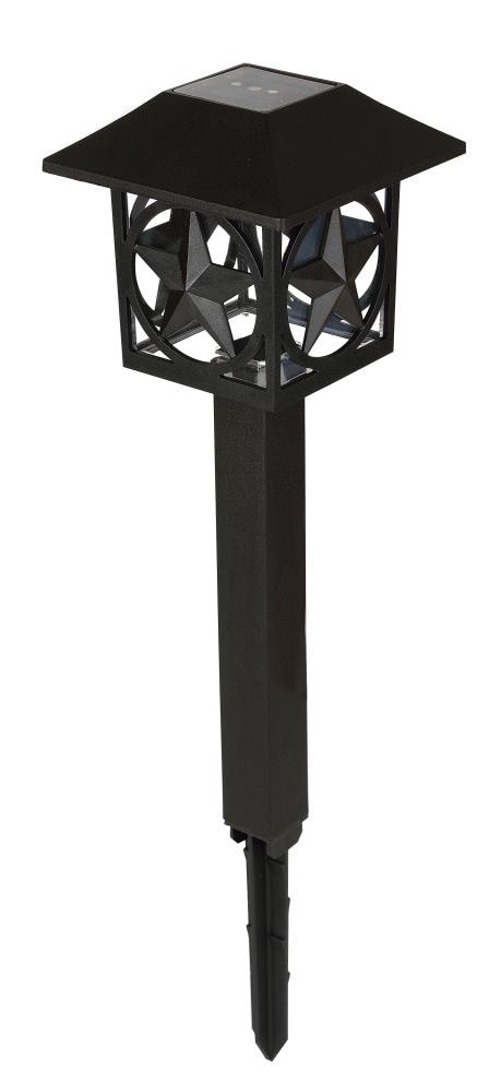 Portfolio 2Brighter 2.4-Lumen Black Solar Integrated LED Path Light, 3500K