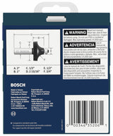 Bosch 3/4-in Carbide-Tipped Roundover Router Bit, 1/2-in Shank