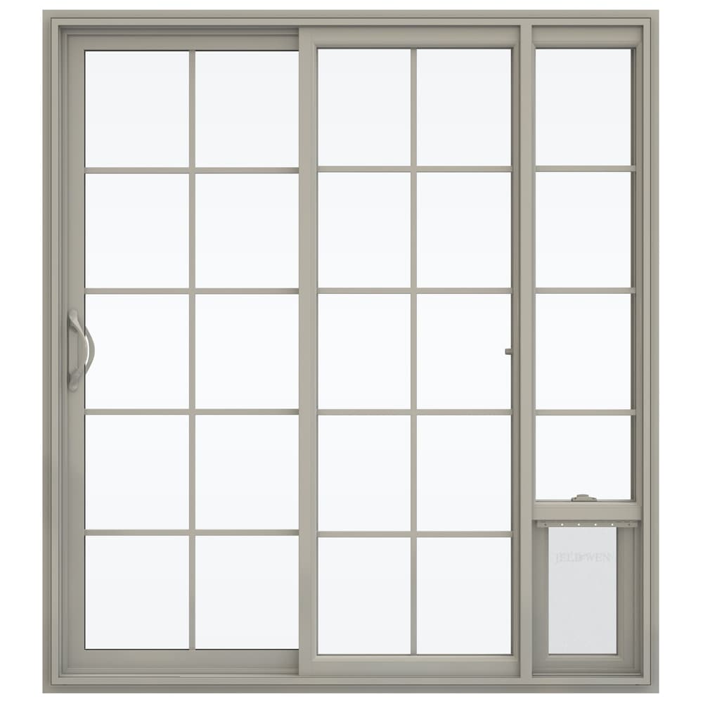 JELD-WEN 72-in x 80-in Vinyl Sliding, Left-hand sliding – primary product view