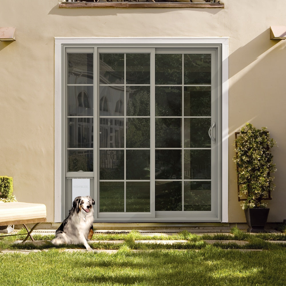 JELD-WEN 72-in x 80-in Vinyl Sliding, Right-hand sliding – installed room view