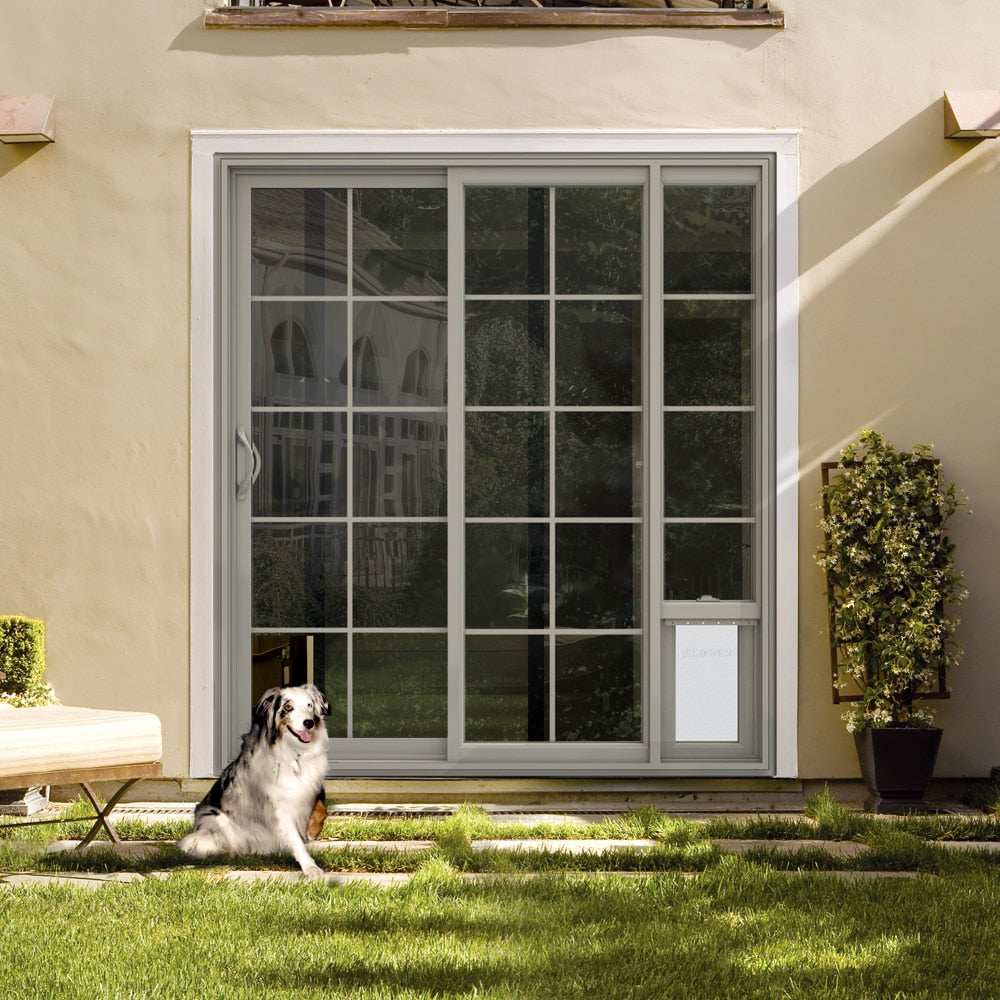 JELD-WEN 72-in x 80-in Vinyl Sliding, Left-hand sliding – installed room view