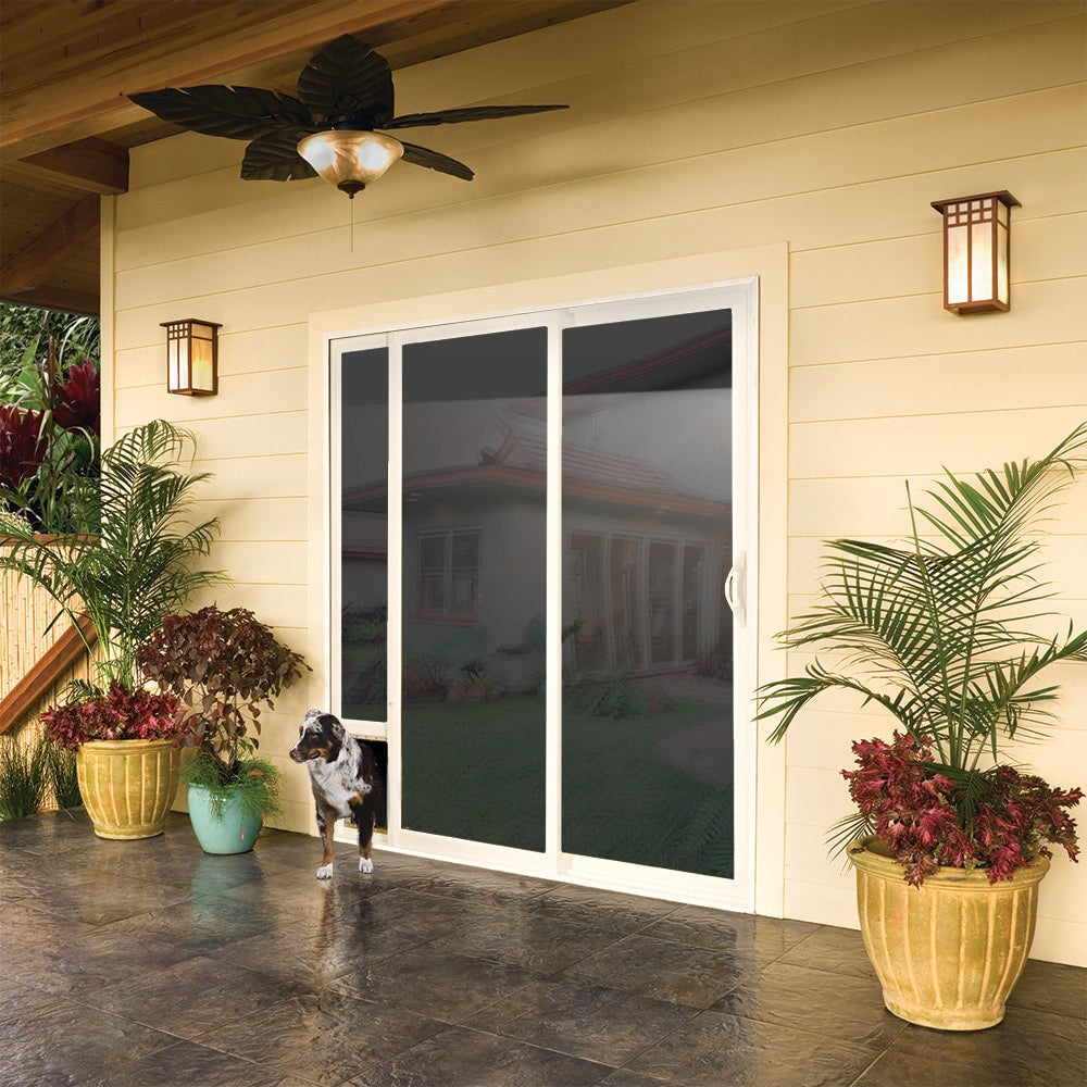 JELD-WEN 72-in x 80-in Vinyl Sliding, Right-hand sliding – installed room view