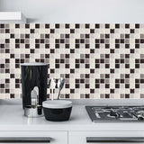 10/20 Pieces Backsplash Tile for Kitchen Mosaic Square Peel and Stick Tile, 3.94x3.94
