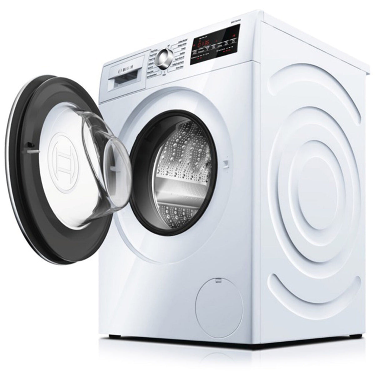 Bosch 800 Series 2.2-cu ft High-Efficiency Stackable Front-Load Washer, White with Chrome Trim, ENERGY STAR