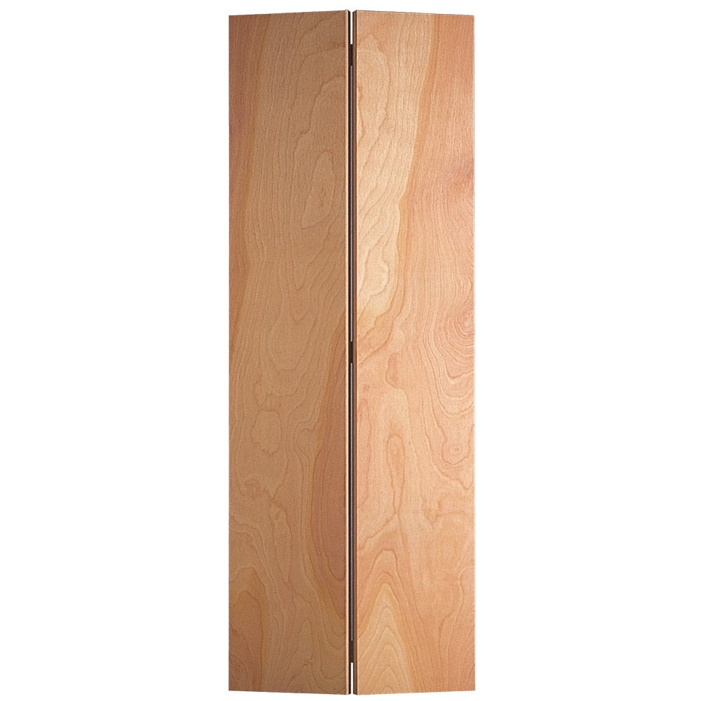 Masonite Traditional 24-in x 80-in Natural Flush Unfinished Hardwood Veneer Bifold Door (Hardware Included)
