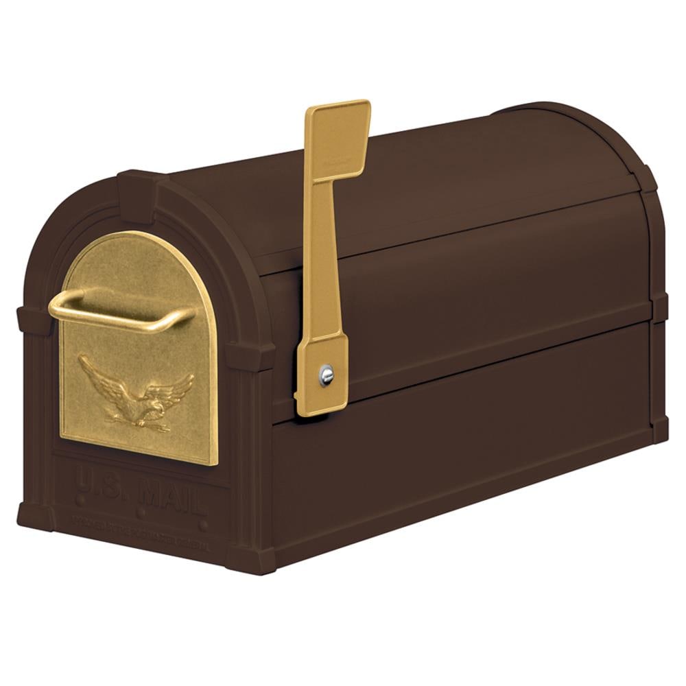 Salsbury Industries 4800 Series Eagle Rural Post-Mount Mailbox, Bronze, Large (20.5 in L x 7.5 in W x 9.5 in H)