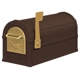 Salsbury Industries 4800 Series Eagle Rural Post-Mount Mailbox, Bronze, Large (20.5 in L x 7.5 in W x 9.5 in H)