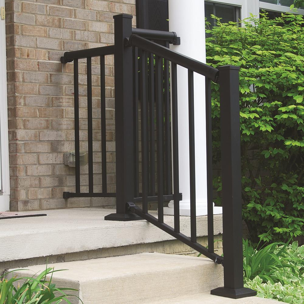 Freedom 2.5-in x 2.5-in x 5-ft Matte Black Aluminum Deck Post