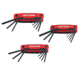 Craftsman Metric and SAE Fold-Up Hex Key Set, 24 pc