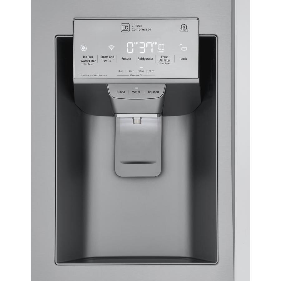 LG Craft IceSmart Wi-Fi Enabled 29.7-cu ft French Door Refrigerator with Dual Ice Maker and Door within Door (Fingerprint-Resistant Black Stainless Steel) ENERGY STAR - Super Arbor