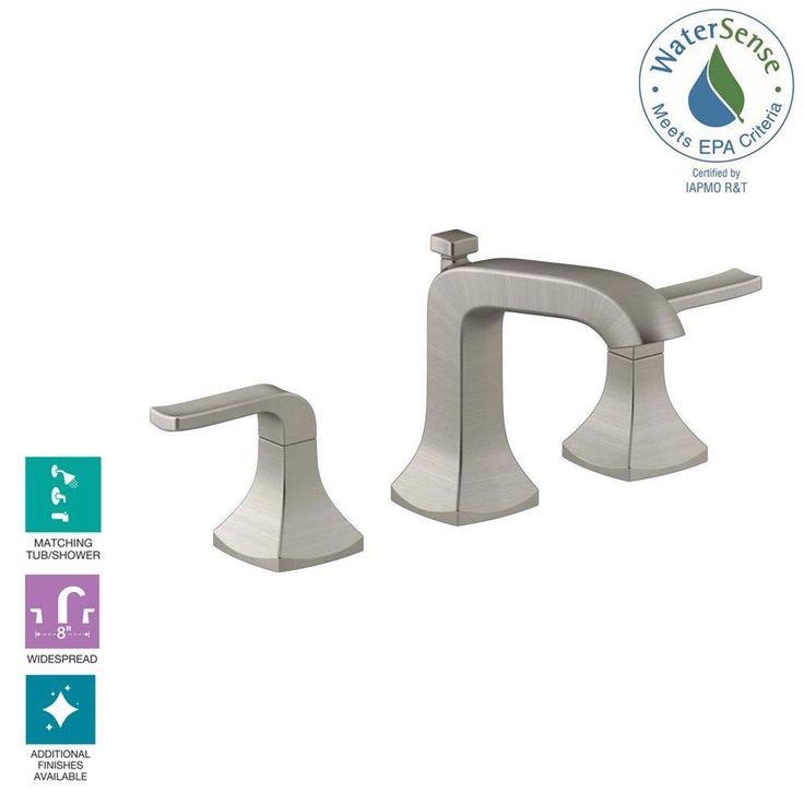 Rubicon 8 in. Widespread 2-Handle Bathroom Faucet in Vibrant Brushed Nickel