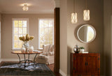 Kichler Edenbrook Brushed Nickel Modern/Contemporary Etched Glass Cylinder Pendant Light