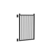 Freedom Easton 4-ft H x 3-ft W Black Aluminum Spaced Picket Flat-top Decorative Fence Gate
