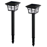 Portfolio 2-Pack 12X Brighter 14.4-Lumen Black Solar LED Path Light Kit