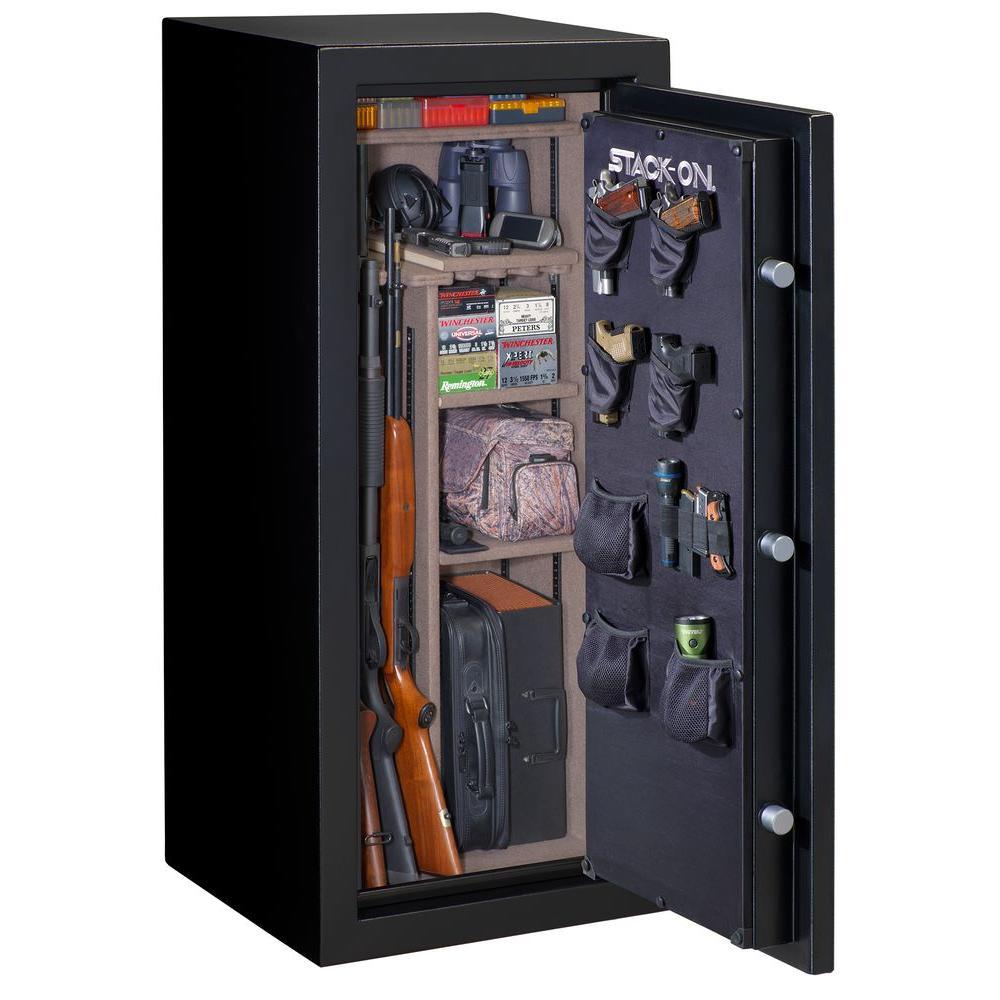 24-Gun Fire Resistant Electronic Lock Safe, Matte Black - Super Arbor