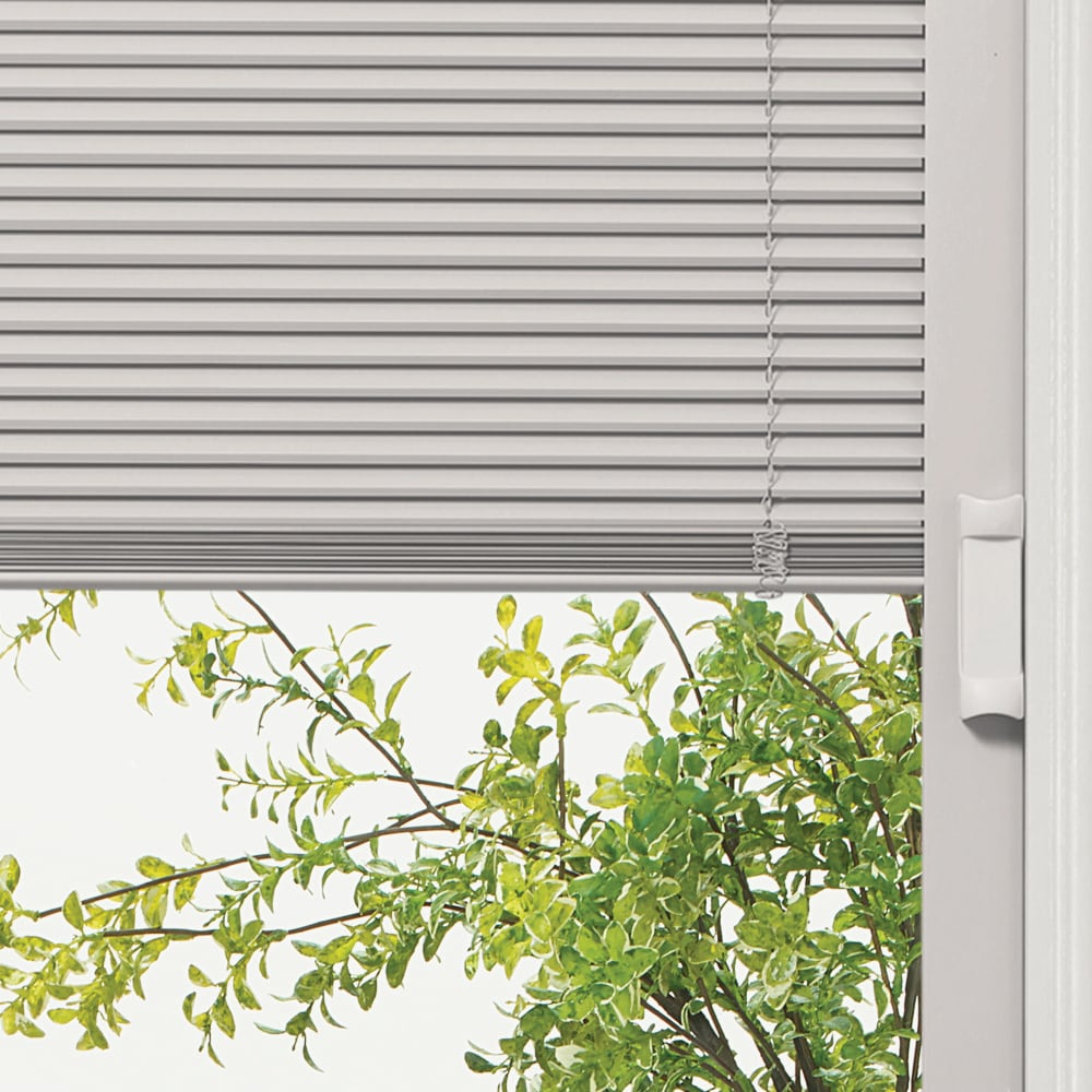 Masonite 30-in x 80-in Steel Half Lite Left-Hand Inswing Primed Prehung Single Front Door with Brickmould, Insulating Core, Blinds Between Glass