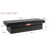 Weather Guard 71.38 in. Matte Black Aluminum Full Size Crossbed Truck Tool Box - Super Arbor