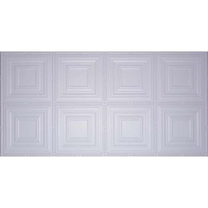 Dimensions 4-ft x 2-ft White Polystyrene Surface-mount Ceiling Tile (1-Pack, 8-sq ft / Case)
