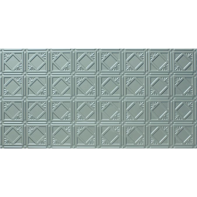 Dimensions 4-ft x 2-ft Nickel Polystyrene Surface-mount Ceiling Tile (1-Pack, 8-sq ft / Case)