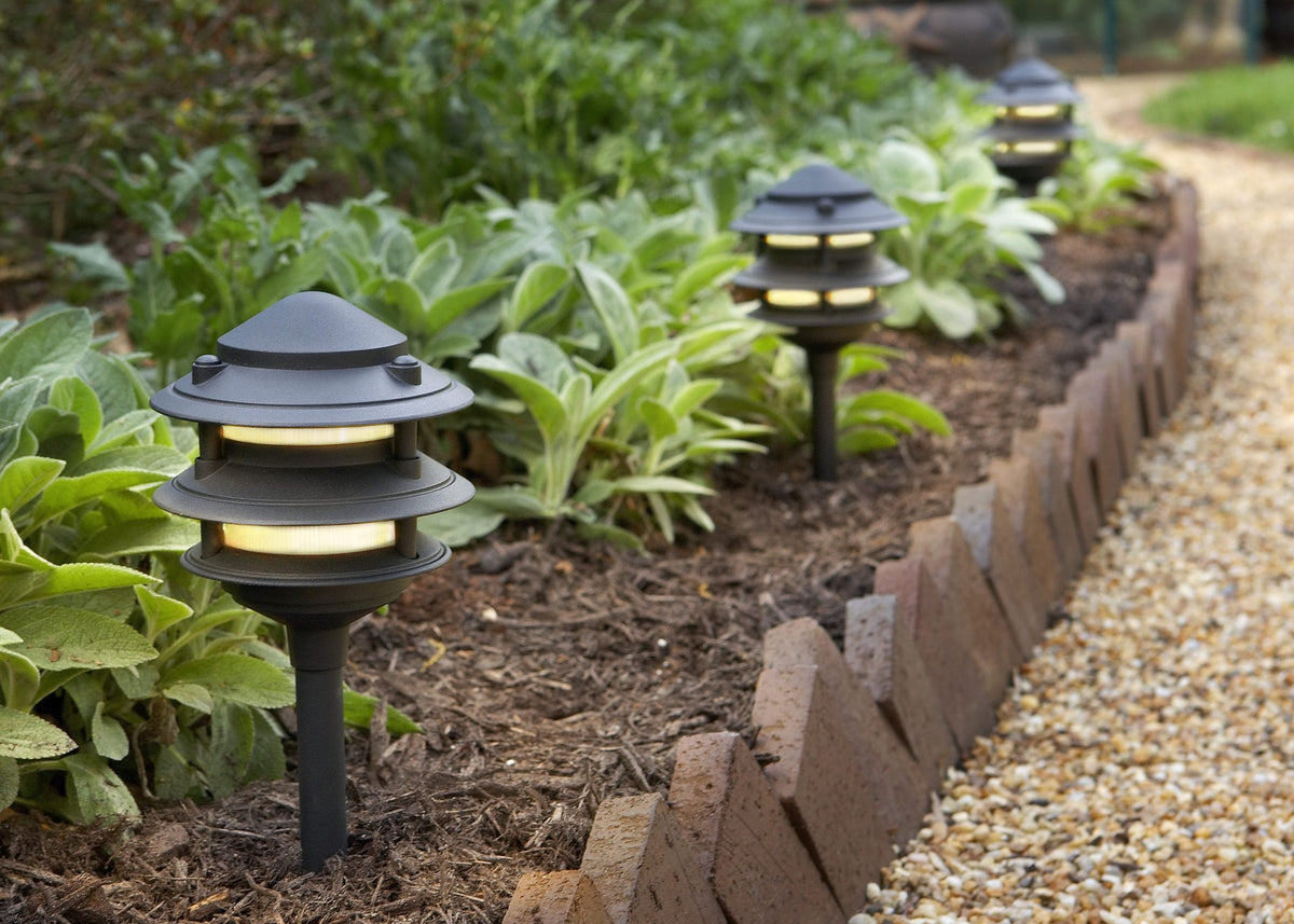 Portfolio 11-Watt Black Low Voltage Path Light, 90 Lumens, 2700K