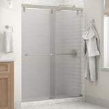 Lyndall 60 in. x 71-1/2 in. Frameless Mod Soft-Close Sliding Shower Door in Matte Black with 1/4 in. (6 mm) Clear Glass - Super Arbor