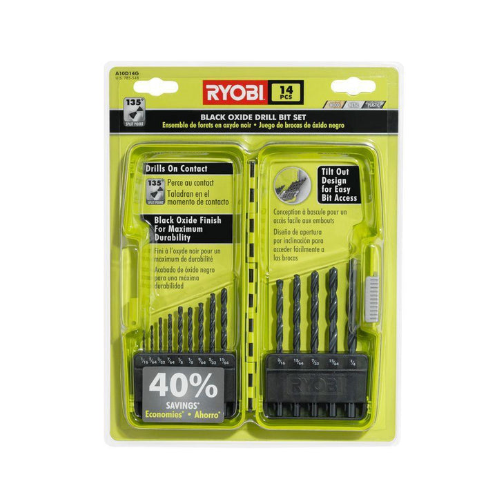 Black Oxide Drill Bit Set (14-Piece) - Super Arbor