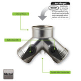 2-Way Y Shut-Off Metal Hose Connector - Super Arbor