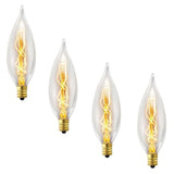 Globe Electric 25-Watt Incandescent CA10 Vintage Edison Light Bulb - Vintage Style Light Bulb (4-Pack)
