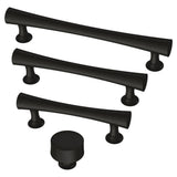 Drum 1-1/4 in. (32mm) Matte Black Cabinet Knob - Super Arbor