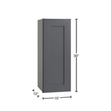 Home Decorators Collection Newport 15 in. W x 12 in. D x 30 in. H Assembled Plywood Wall Kitchen Cabinet in Deep Onyx with Soft Close
