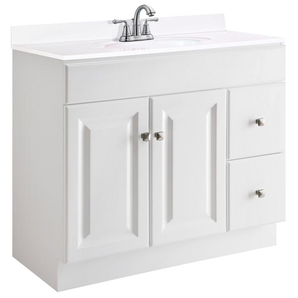 Wyndham 24 in. W x 18 in. D Unassembled Bath Vanity Cabinet Only in White Semi-Gloss