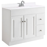 Wyndham 24 in. W x 18 in. D Unassembled Bath Vanity Cabinet Only in White Semi-Gloss
