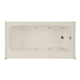Trenton 53 in. Acrylic Rectangular Alcove Whirlpool Bathtub in White - Super Arbor