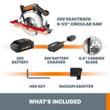 POWER SHARE 20-Volt 6-1/2 in. Circular Saw ExacTrack - Super Arbor