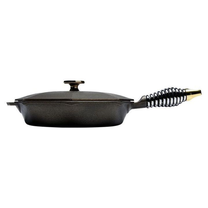 Cast Iron Collection 10 in. Cast Iron Skillet in Black with Lid