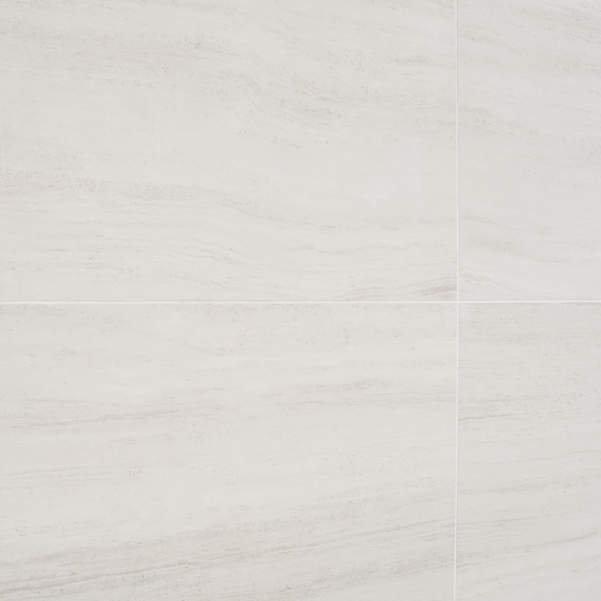 Nashville White 24x48 Matte Porcelain Tile - Travertine Look
