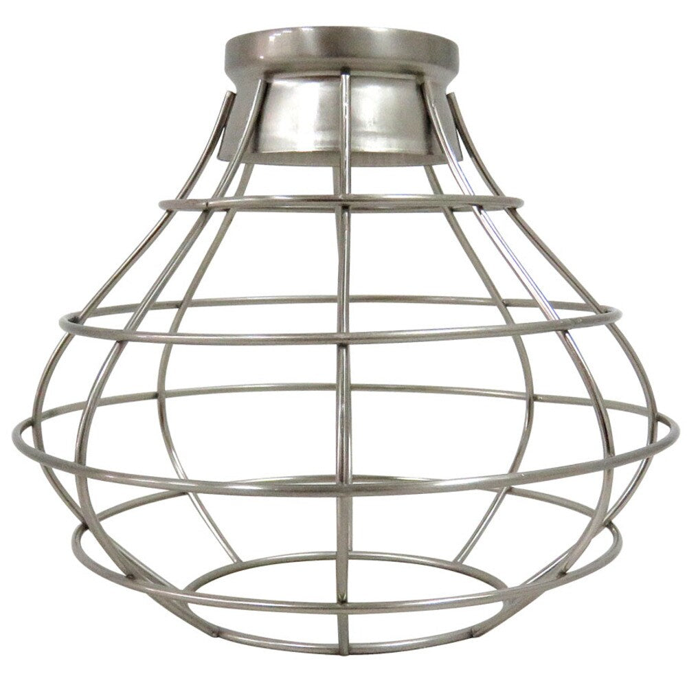 Portfolio Ravensport 8.38-in H x 8.38-in W Brushed Nickel Wire Cage Pendant Light Shade