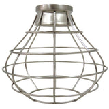 Portfolio Ravensport 8.38-in H x 8.38-in W Brushed Nickel Wire Cage Pendant Light Shade