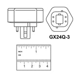 26W Equiv PL CFLNI Triple Tube 4-Pin Plug-in GX24Q-3 Base Compact Fluorescent CFL Light Bulb, Cool White 4100K