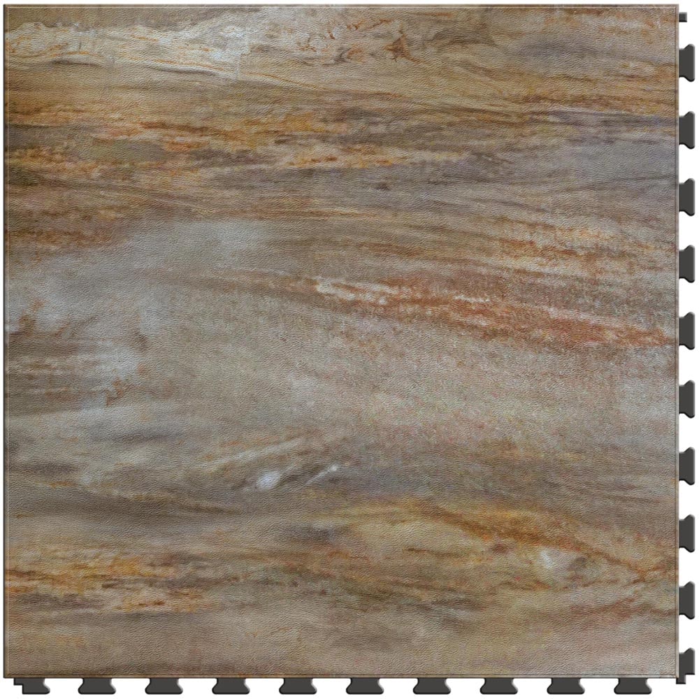 Perfection Floor Tile Stonecreek Collection Petrified Wood/Satin 20-in x 20-in Water Resistant Interlocking Luxury Flooring (16.7-sq ft)