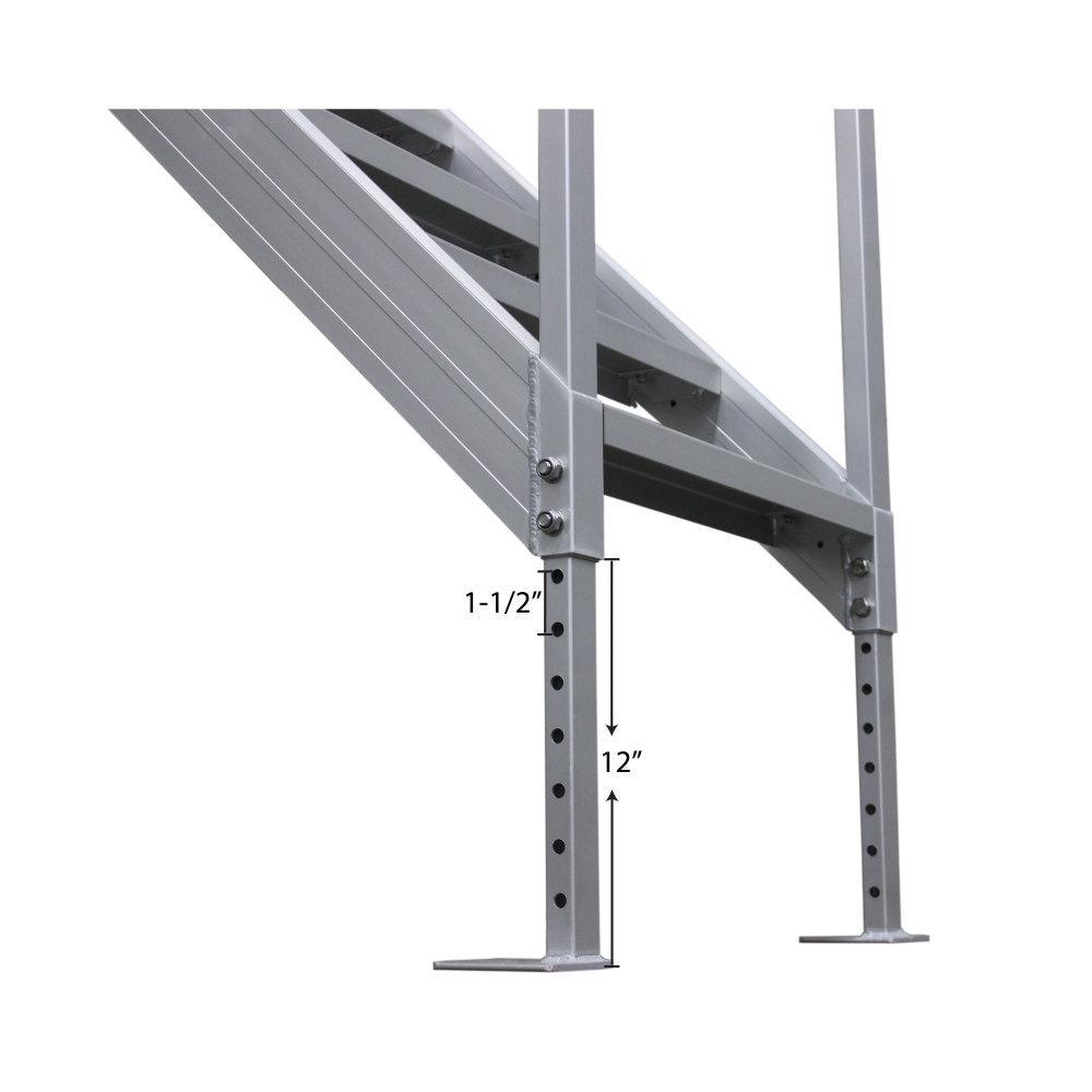 Extreme Max Universal Mount Aluminum Dock Stair - 4-Step - Super Arbor